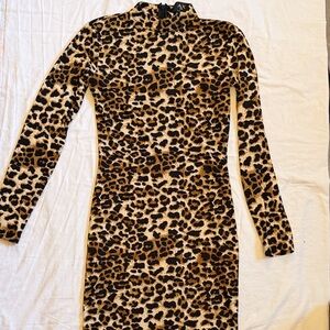 AX Paris Animal Print Long Sleeve Dress